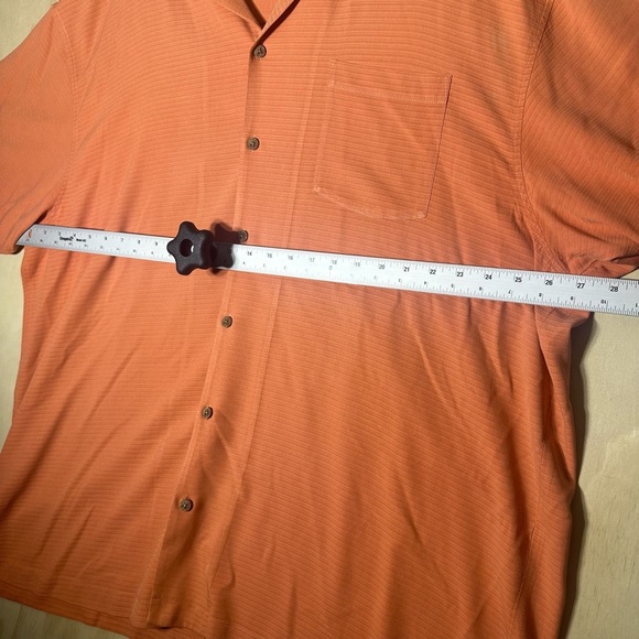 Tommy Bahama 100% Silk Button Down Short Orange Men’s XXL - Picture 4 of 9